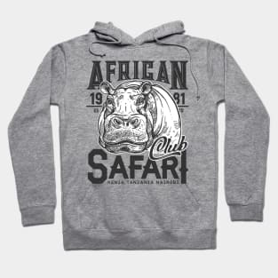 African hippo safari Hoodie